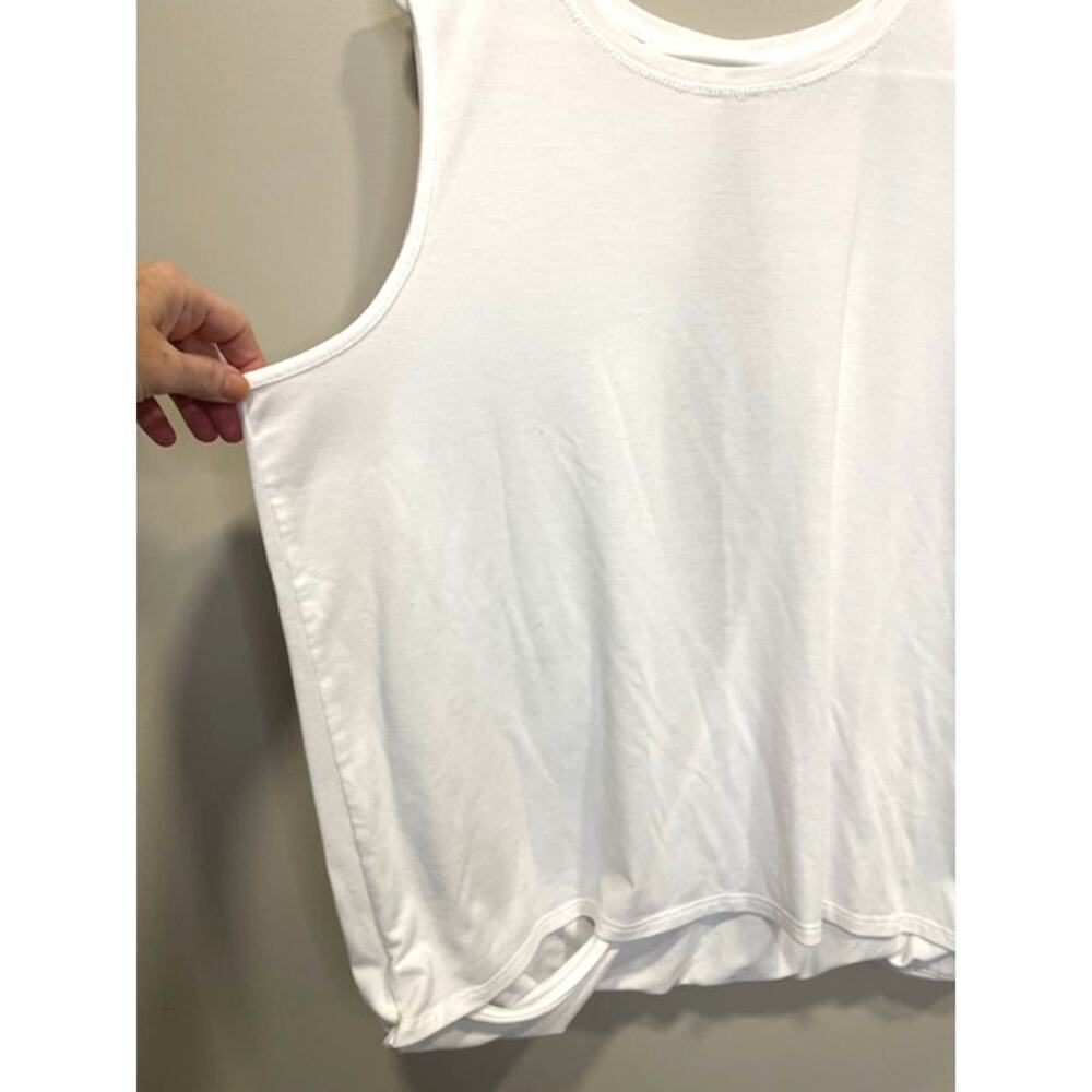 Athleta Set of 2 Tanks White Cotton Breathable Athletic Tops Size XL - Picture 4 of 12